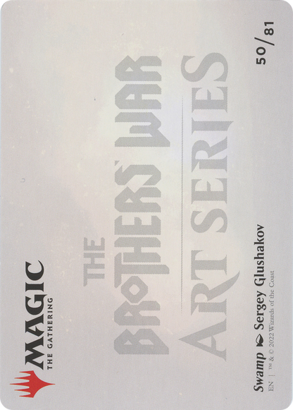 Swamp // Swamp (ABRO-050) (Borderless) [The Brothers' War Art Series] Foil
