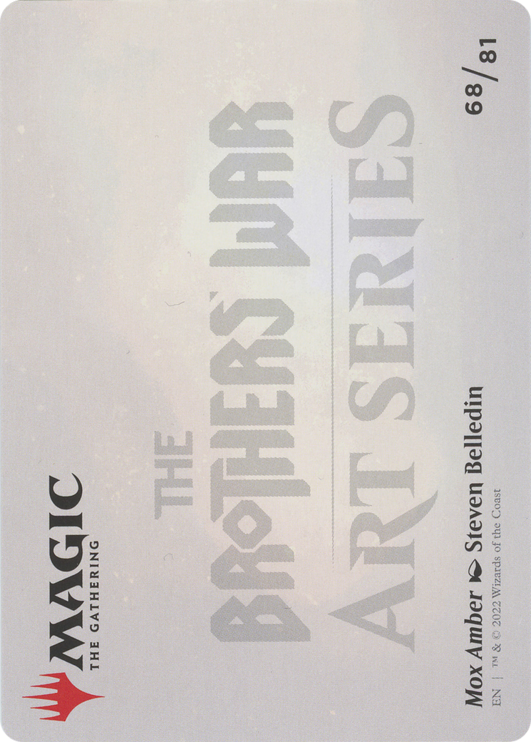 Mox Amber // Mox Amber (ABRO-068) (Borderless) [The Brothers' War Art Series] Foil
