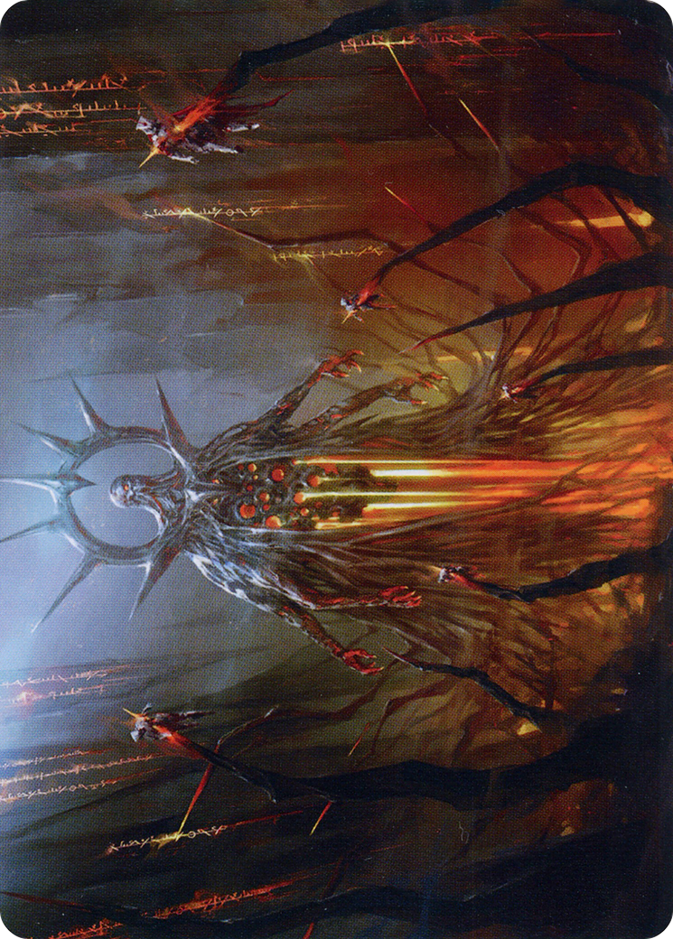 Solphim, Mayhem Dominus // Solphim, Mayhem Dominus (AONE-035) (Borderless) [Phyrexia: All Will Be One Art Series] Foil