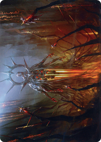 Solphim, Mayhem Dominus // Solphim, Mayhem Dominus (AONE-035) (Borderless) [Phyrexia: All Will Be One Art Series] Foil