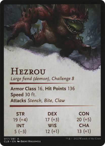 Hezrou // Hezrou (ACLB-017) (Borderless) [Battle for Baldur's Gate Art Series]