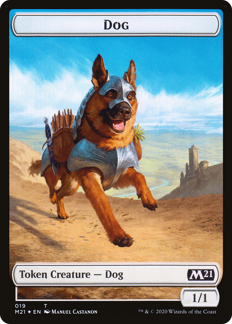 Dog (TM21-019) [Core Set 2021 Tokens] Foil