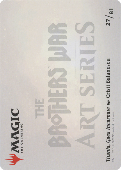 Titania, Gaea Incarnate // Titania, Gaea Incarnate (ABRO-027) (Borderless) [The Brothers' War Art Series] Foil