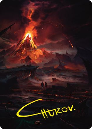 Valley of Gorgoroth Art Card (Gold-Stamped Signature) (ASLTR-080) [Art Series: Universes Beyond: The Lord of the Rings: Tales of Middle-earth]