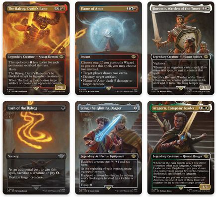 Bridge of Khazad-dum Scene [Set of 6] (LTR-405-410) [The Lord of the Rings: Tales of Middle-earth] Foil