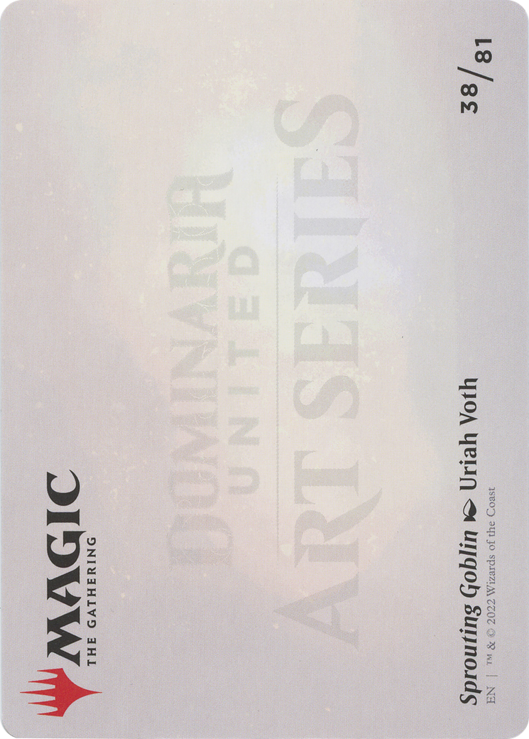 Sprouting Goblin // Sprouting Goblin (ADMU-038) (Borderless) [Dominaria United Art Series] Foil
