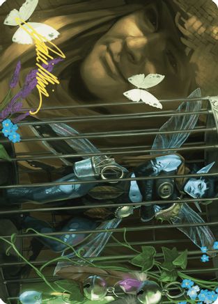 Cooped Up Art Card (Gold-Stamped Signature) (ASWOE-001) [Art Series: Wilds of Eldraine]