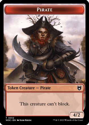 Pirate // Pegasus Double-Sided Token (WOC-12 // 9) [Commander: Wilds of Eldraine]