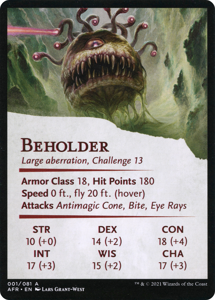 Baleful Beholder // Beholder (AAFR-001) (Borderless) [Adventures in the Forgotten Realms Art Series] Foil