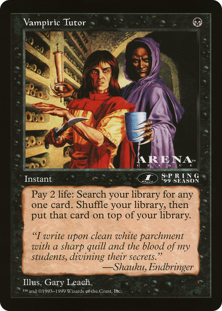 Vampiric Tutor (OLEP-074) [Oversized League Prizes]