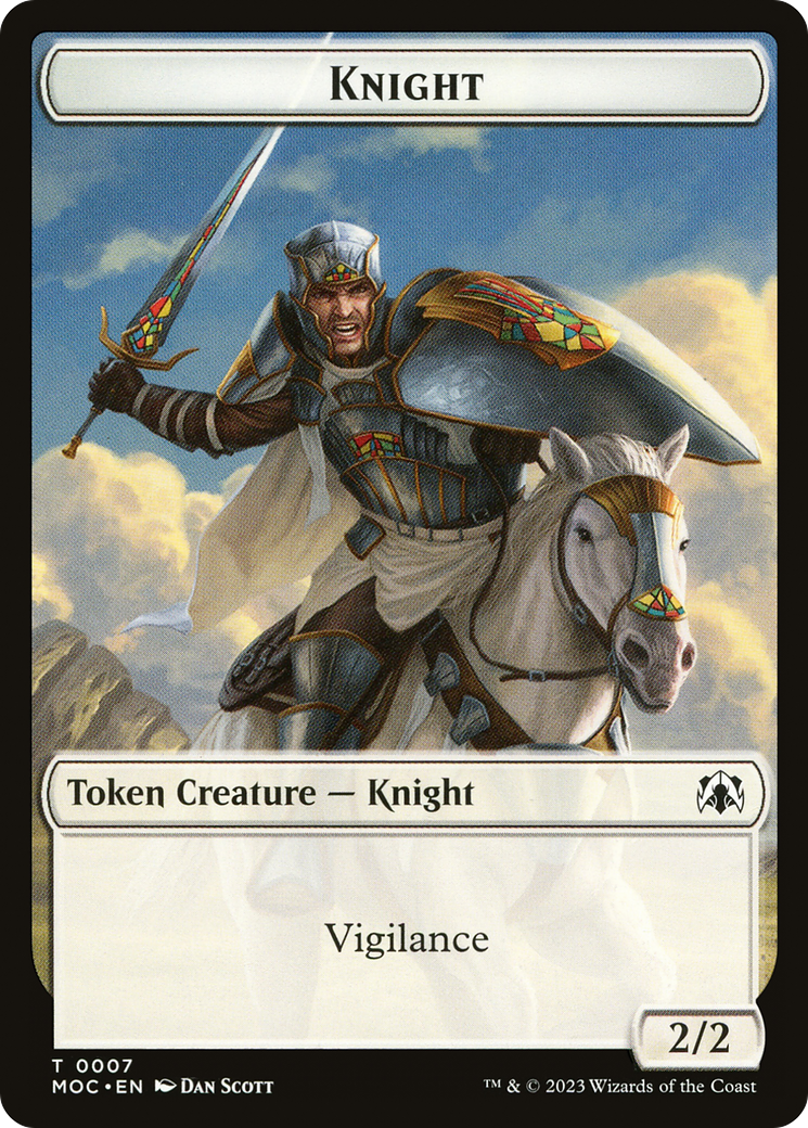Knight (TMOC-007) [March of the Machine Commander Tokens]