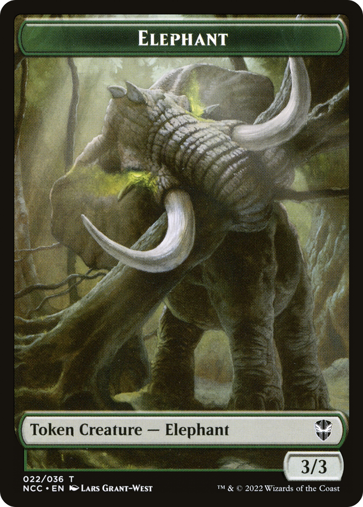 Elephant (TNCC-022) [New Capenna Commander Tokens] Foil