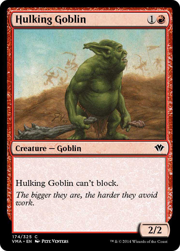 Hulking Goblin (VMA-174) [Vintage Masters] Foil