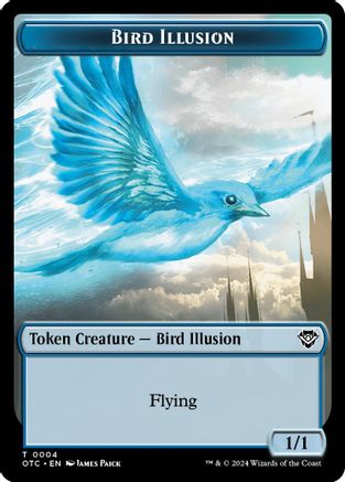 Bird Illusion // Elemental (0014) Double-Sided Token (OTC-4 // 14) [Commander: Outlaws of Thunder Junction]
