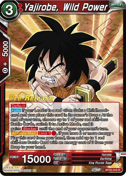 Yajirobe, Wild Power (BT25-016) [Legend of the Dragon Balls Prerelease Promos]