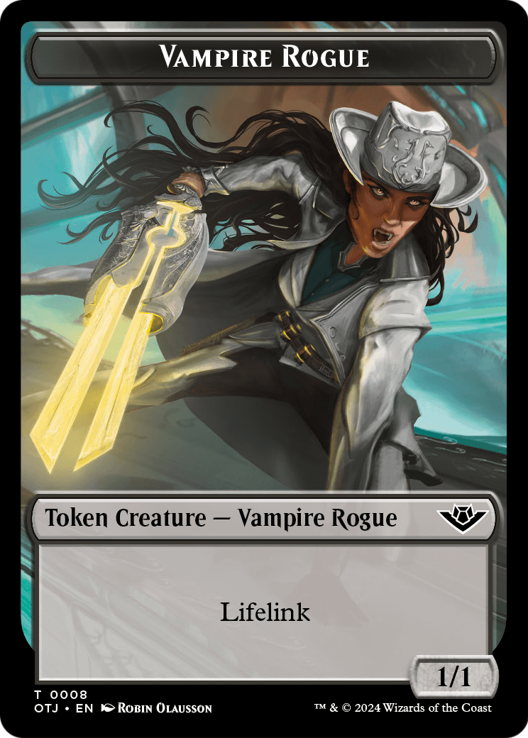Vampire Rogue (TOTJ-008) [Outlaws of Thunder Junction Tokens]