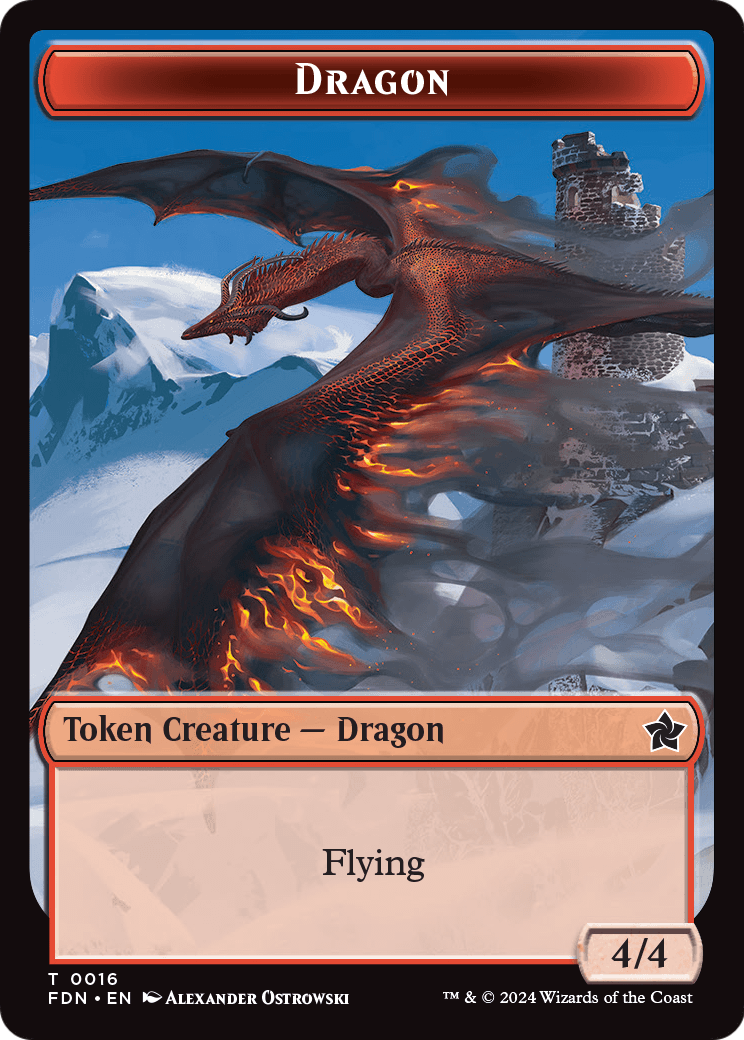 Dragon (TFDN-016) [Foundations Tokens] Foil