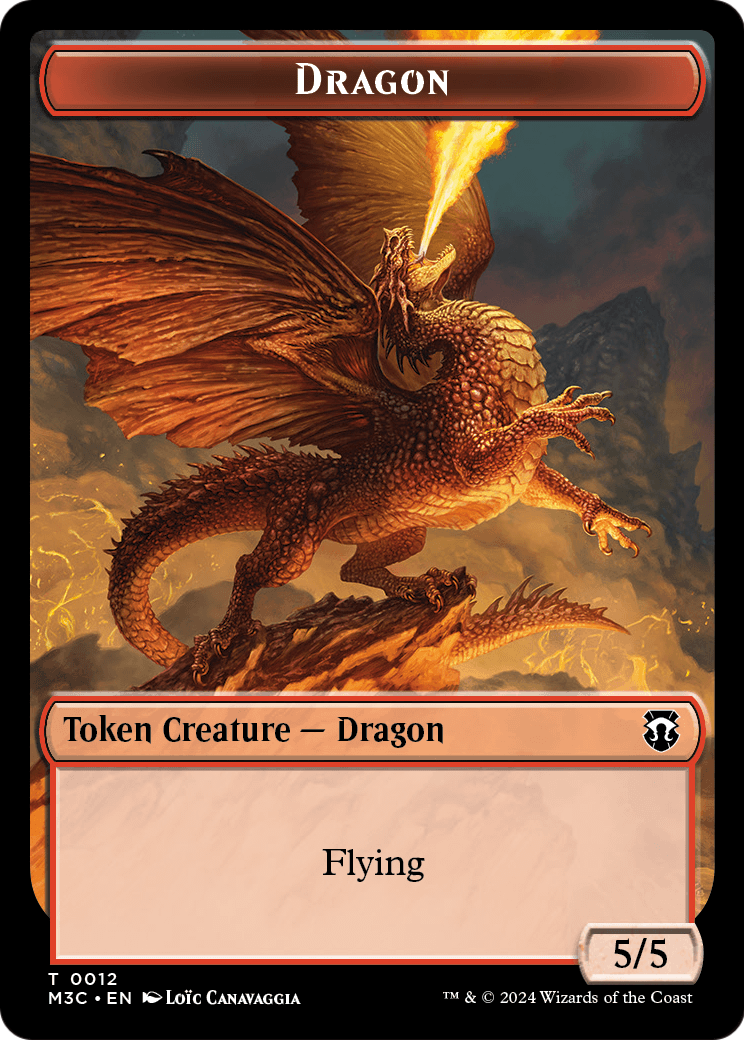 Dragon (TM3C-012) [Modern Horizons 3 Commander Tokens]