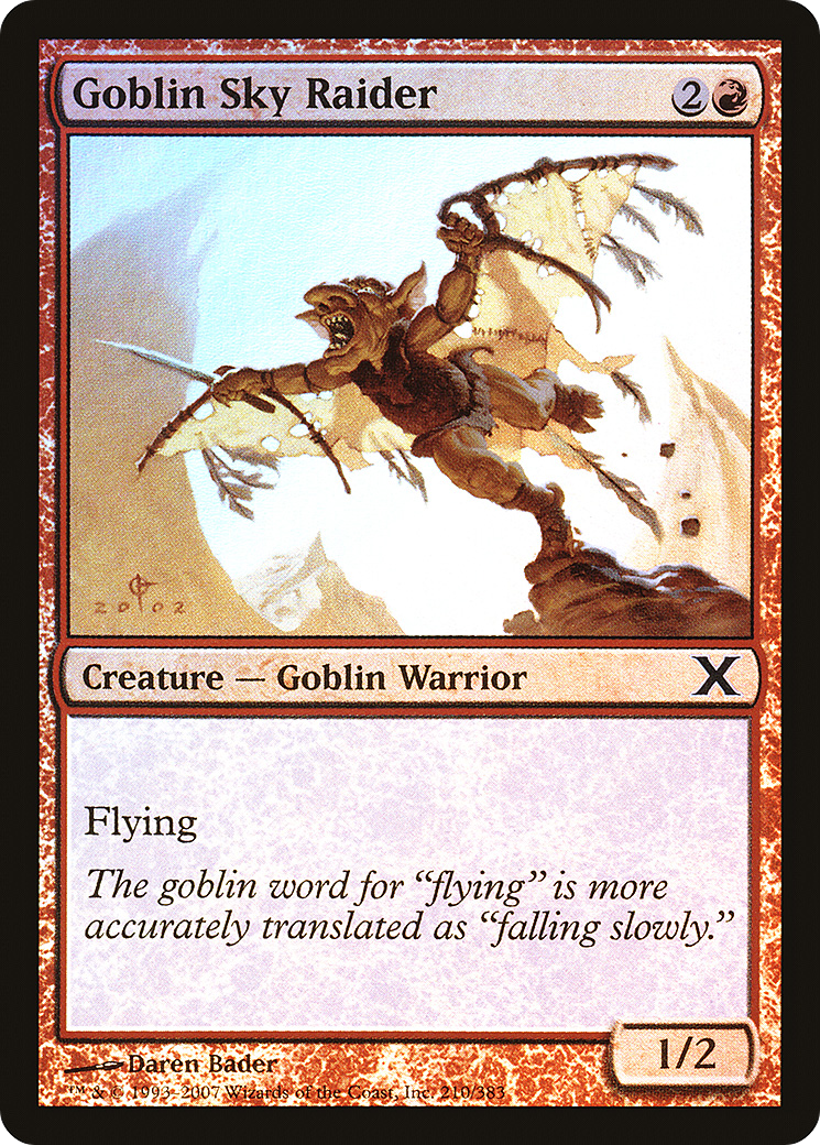Goblin Sky Raider (10E-210★) [Tenth Edition] Foil