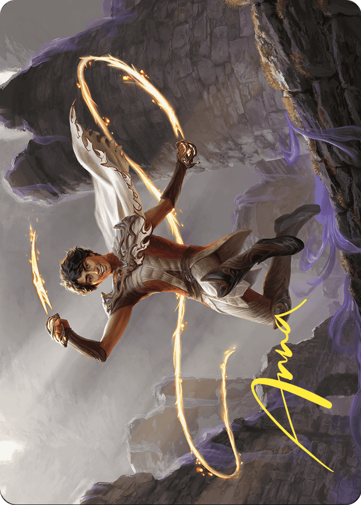 Kellan, the Fae-Blooded // Kellan, the Fae-Blooded (AWOE-039) (Borderless) [Wilds of Eldraine Art Series] Foil