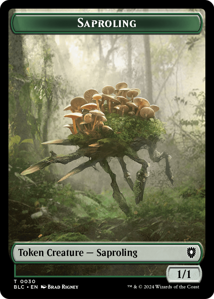 Saproling (TBLC-030) [Bloomburrow Commander Tokens] Foil