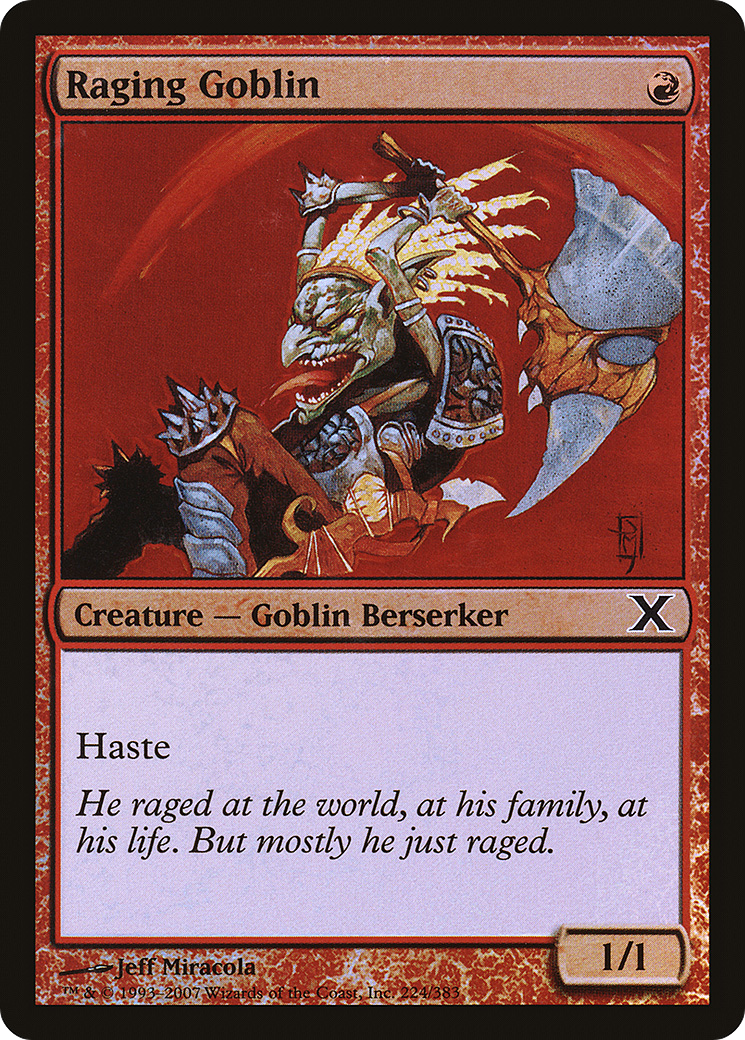 Raging Goblin (10E-224★) [Tenth Edition] Foil