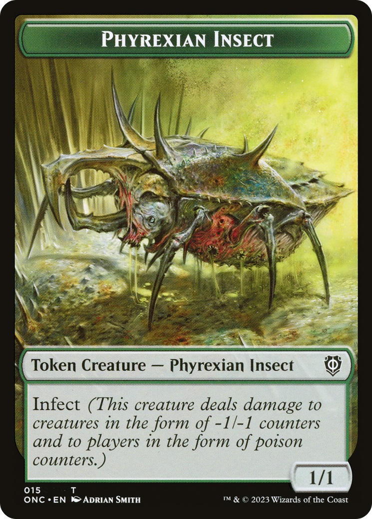 Phyrexian Insect (TONC-015) [Phyrexia: All Will Be One Commander Tokens]