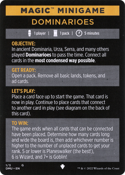 Dominarioes // Dominarioes (cont'd) (MDMU-001) [Dominaria United Minigames]