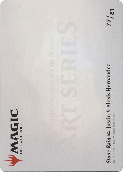 Stone Rain // Stone Rain (ASTX-077) (Borderless) [Strixhaven Art Series]