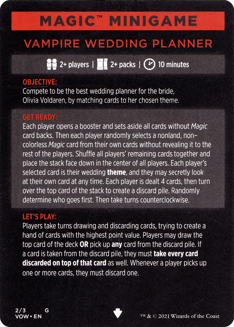 Vampire Wedding Planner // Vampire Wedding Planner (cont'd) (MVOW-002) [Innistrad: Crimson Vow Minigames] Foil