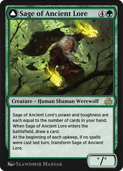 Sage of Ancient Lore // Werewolf of Ancient Hunger (SIR-211) [Shadows over Innistrad Remastered]