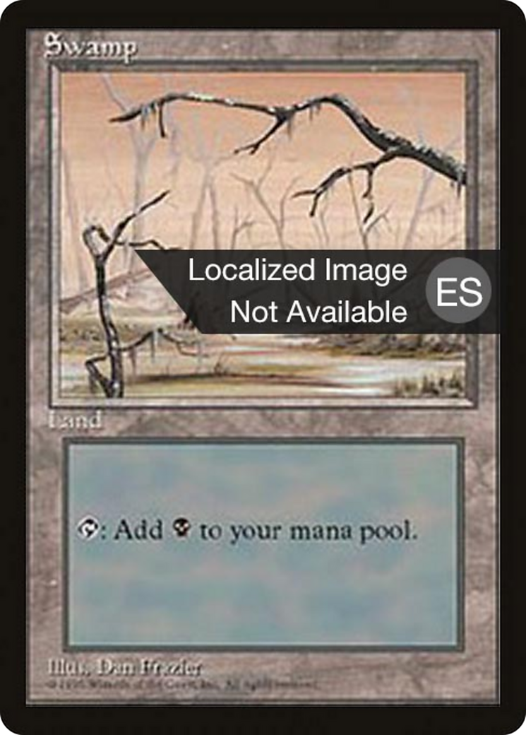 Swamp (B) (4BB-190) [Fourth Edition Foreign Black Border]