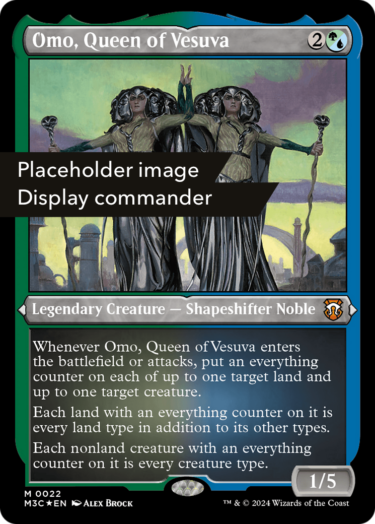 Omo, Queen of Vesuva (Display Commander) (Ripple Foil) - Thick Stock (M3C-149) [Modern Horizons 3 Commander]