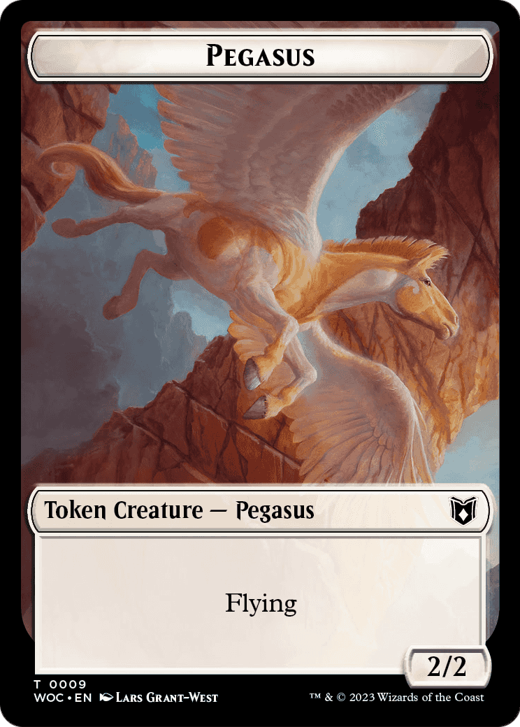 Pegasus (TWOC-009) [Wilds of Eldraine Commander Tokens] Foil
