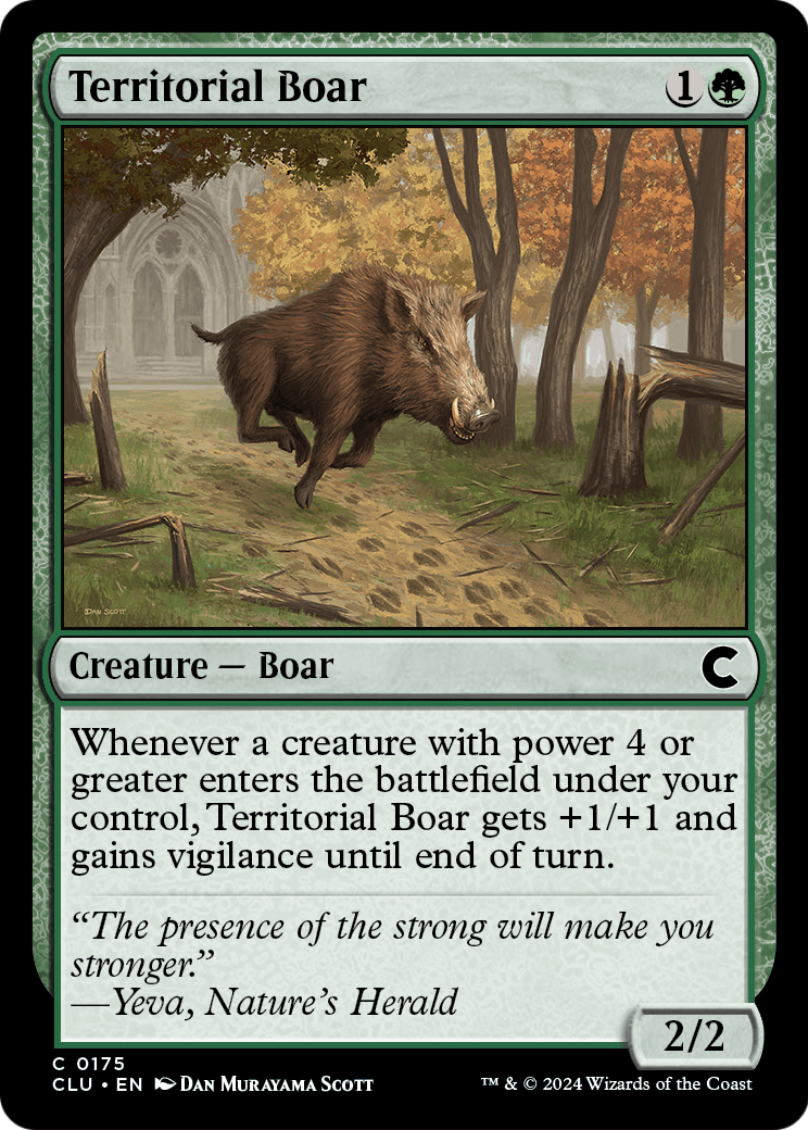 Territorial Boar (CLU-175) [Ravnica: Clue Edition]