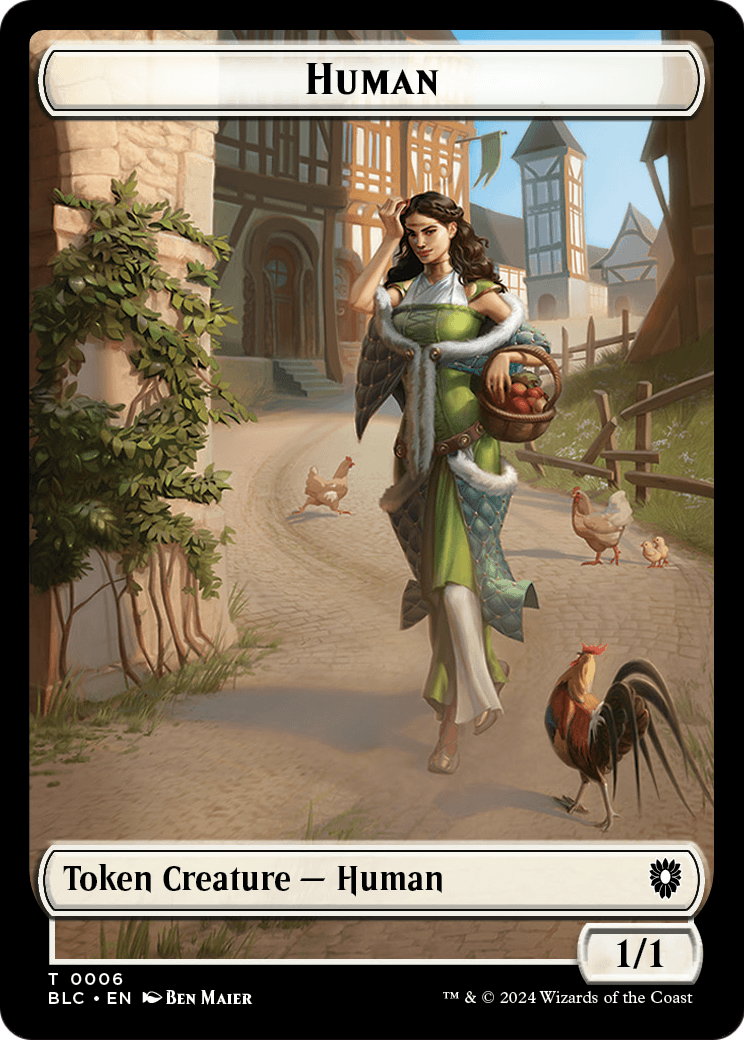 Human (TBLC-006) [Bloomburrow Commander Tokens]