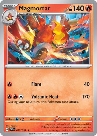 Magmortar (Paldean Fates) (010/091) [Deck Exclusives] - Rare