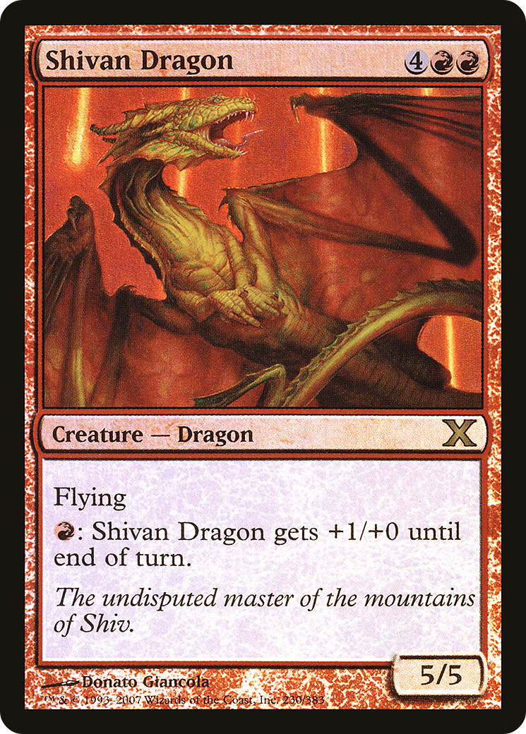 Shivan Dragon (10E-230★) [Tenth Edition] Foil