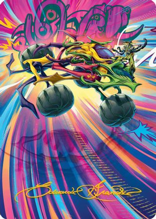 Thunderous Velocipede Art Card (Gold-Stamped Signature) (AADFT-043) [Art Series: Aetherdrift]
