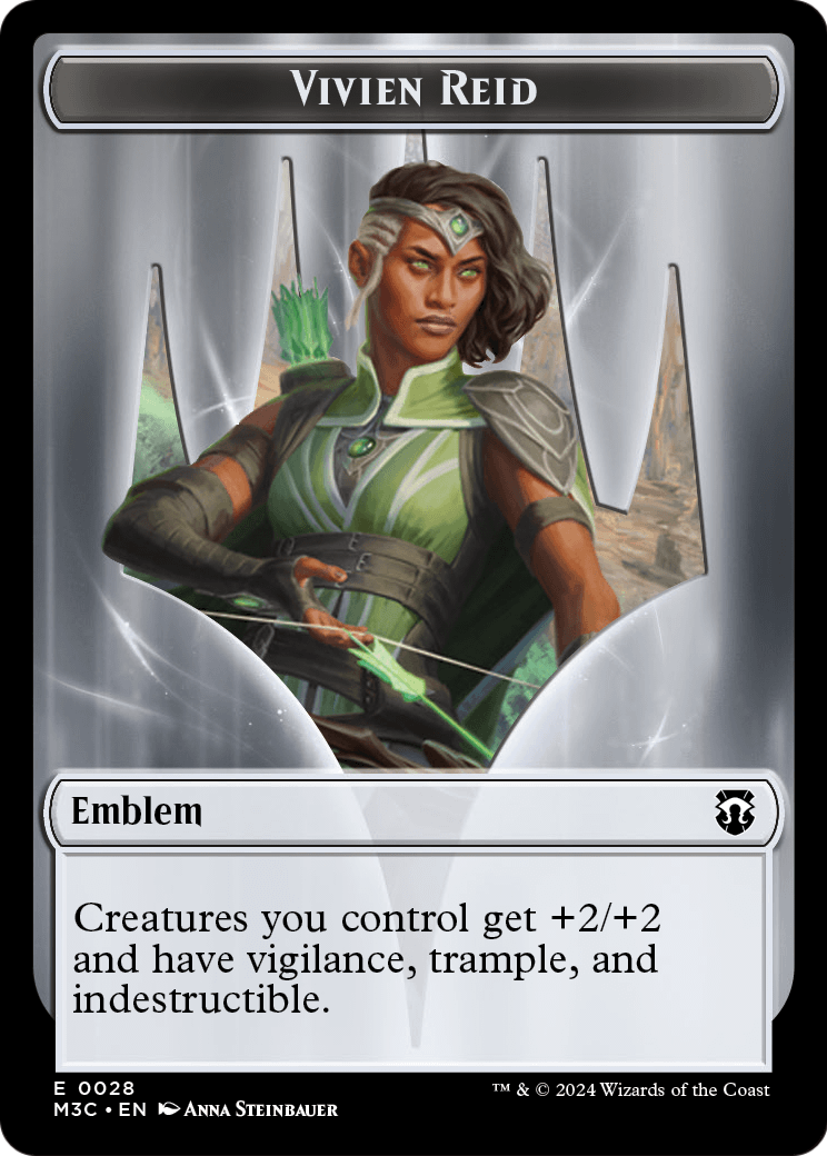 Vivien Reid Emblem (TM3C-028) [Modern Horizons 3 Commander Tokens] Foil
