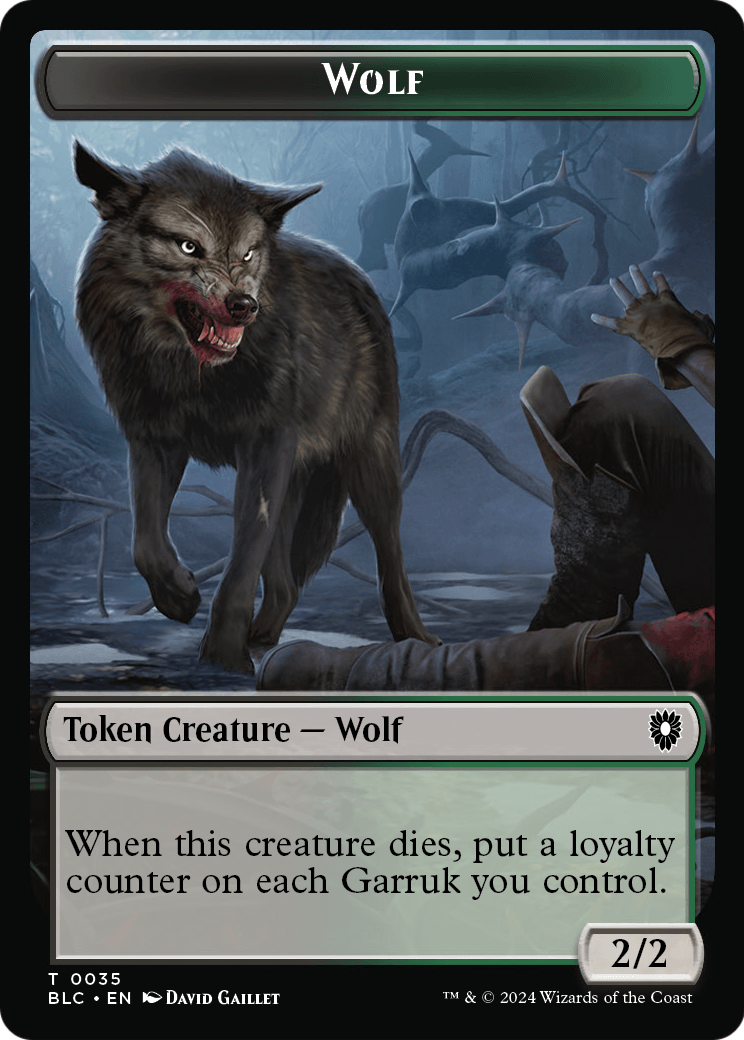 Wolf (TBLC-035) [Bloomburrow Commander Tokens]