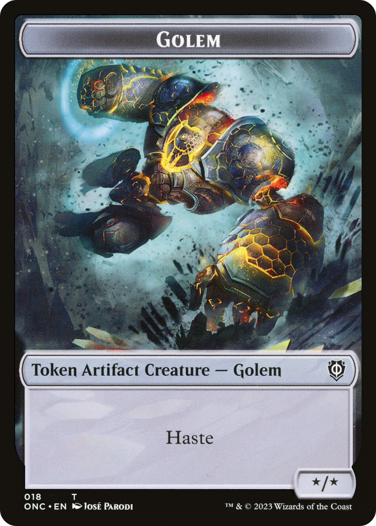 Golem (TONC-018) [Phyrexia: All Will Be One Commander Tokens]