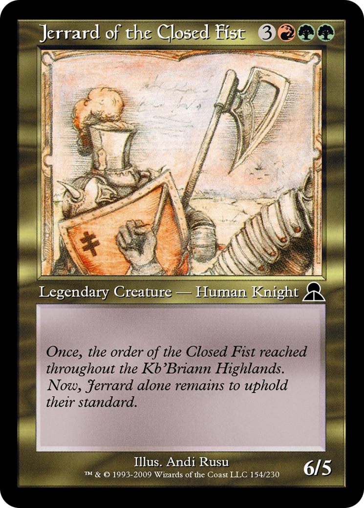 Jerrard of the Closed Fist (ME3-154) [Masters Edition III] Foil