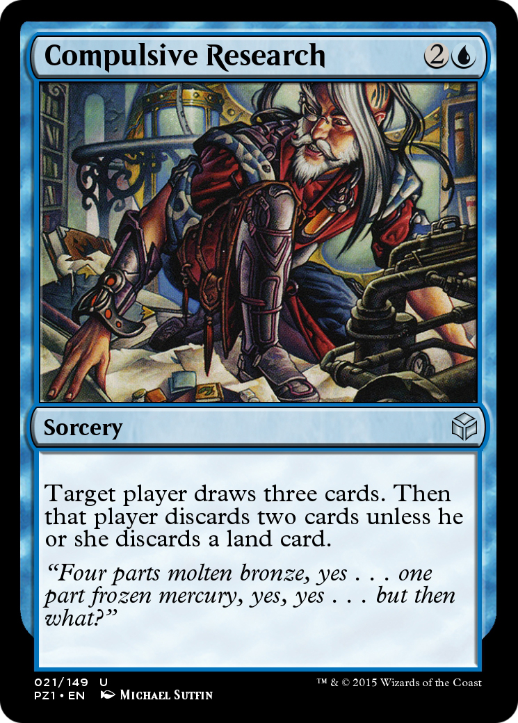 Compulsive Research (PZ1-021) [Legendary Cube Prize Pack]