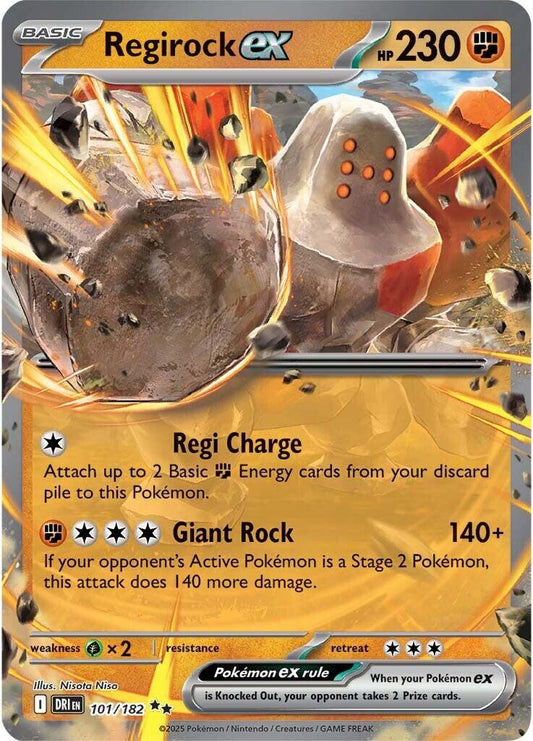Regirock ex (101/182) [Scarlet & Violet: Destined Rivals]