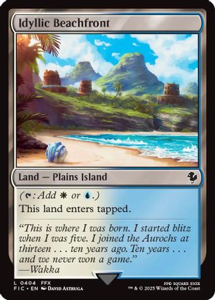 Idyllic Beachfront (Surge Foil) [FINAL FANTASY Commander]