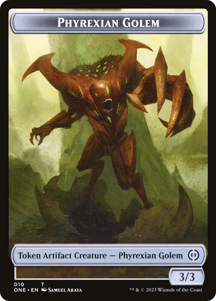 Phyrexian Golem (TONE-010) [Phyrexia: All Will Be One Tokens] Foil