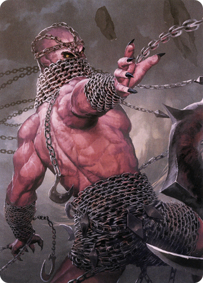 Chain Devil // Chain Devil (ACLB-008) (Borderless) [Battle for Baldur's Gate Art Series] Foil