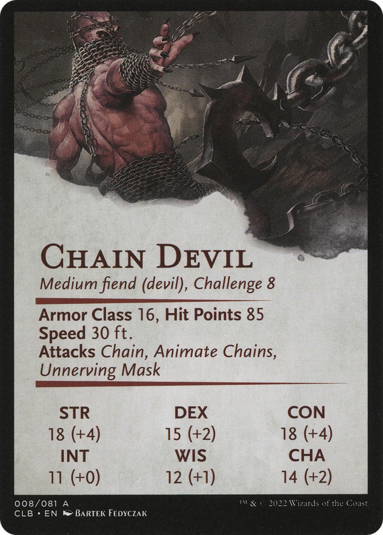 Chain Devil // Chain Devil (ACLB-008) (Borderless) [Battle for Baldur's Gate Art Series]