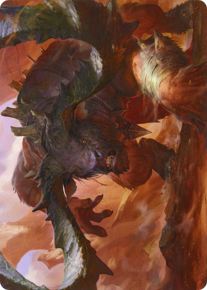 Moraug, Fury of Akoum // Moraug, Fury of Akoum (AZNR-066) (Borderless) [Zendikar Rising Art Series] Foil